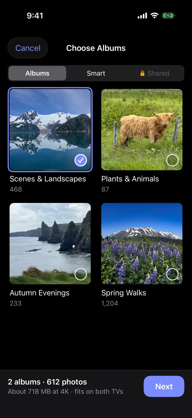 Aardy for iPhone album picker