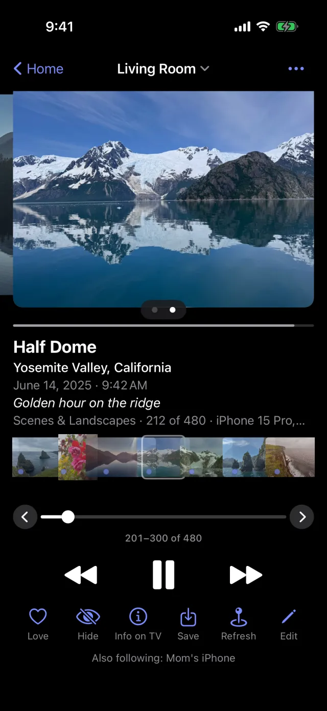 Aardy for iPhone now playing screen